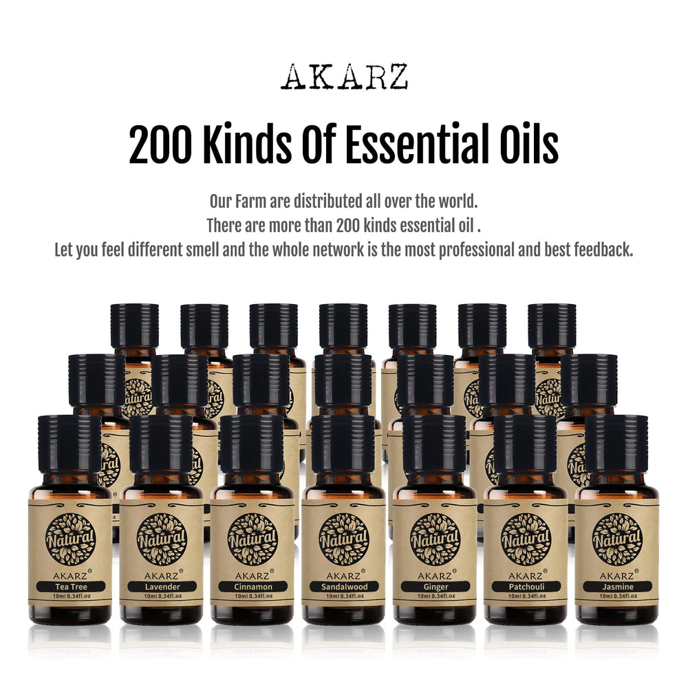 Brown glass bottle packaging with dropper for AKARZ sandalwood oil