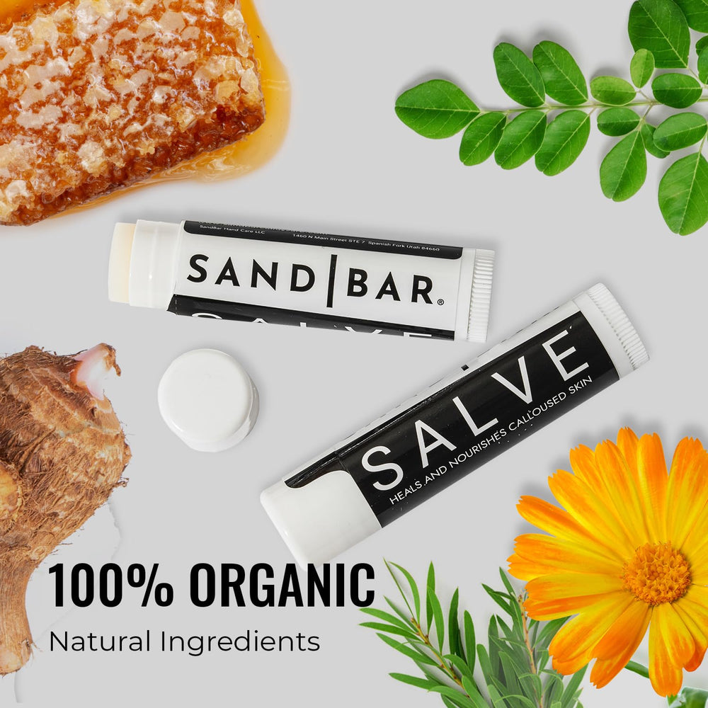 SandBar Callus Salve texture demonstrates rapid absorption with a non-greasy finish