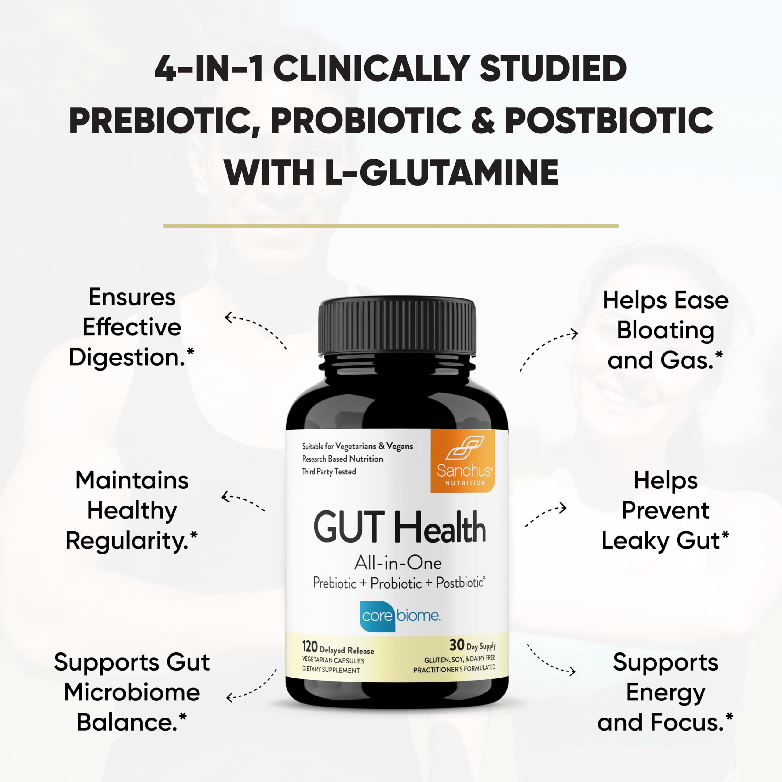 Sandhu's Gut Health label design