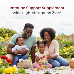 Nutrition facts panel for Zinc Quercetin