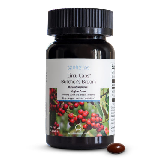 Sanhelios Circu Caps Higher Dose 900mg Butcher's Broom extract bottle