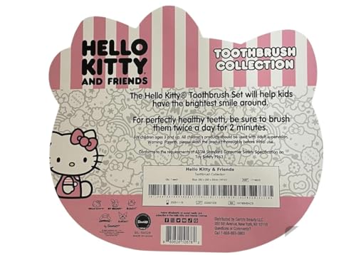 Keroppi, Kuromi, and My Melody toothbrush designs