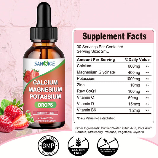 Nutrient-rich formula listing Calcium, Magnesium Glycinate and Potassium