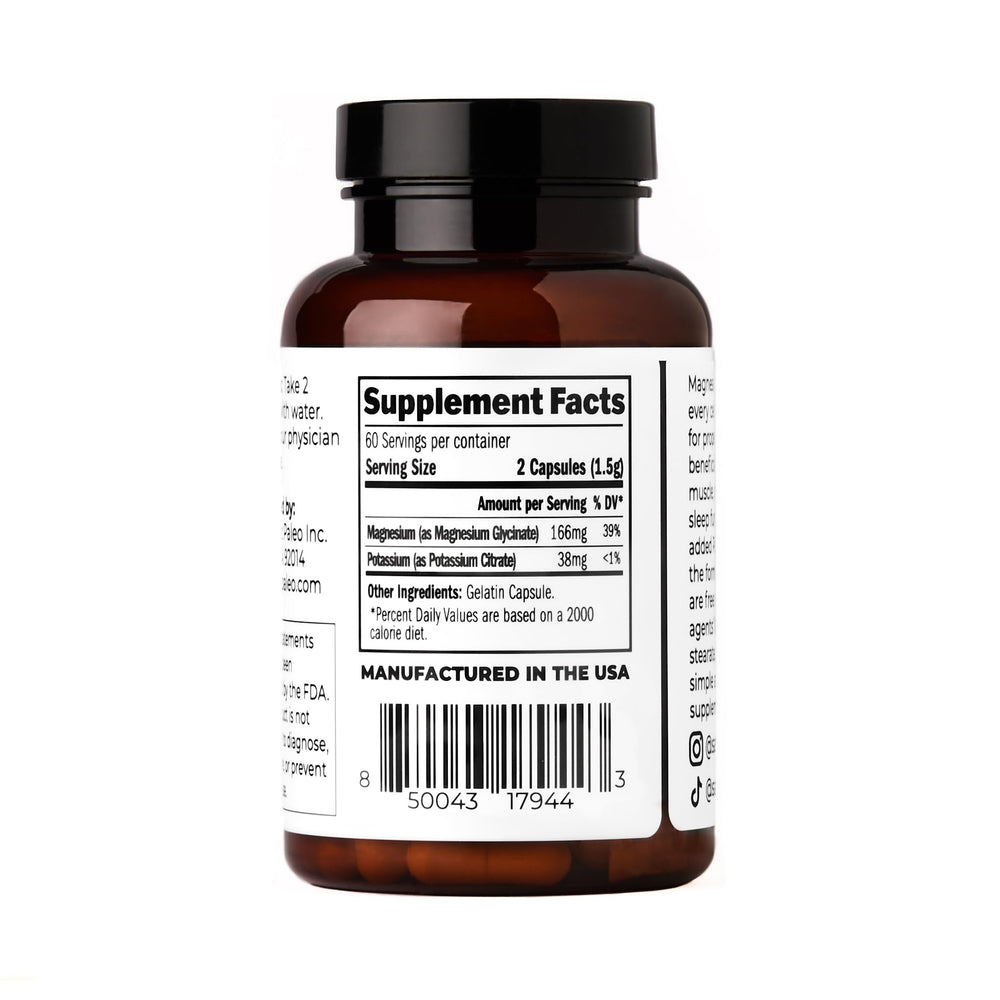 Santa Cruz Paleo Magnesium + Potassium Caps - 120 Caps | Gluten Free ...