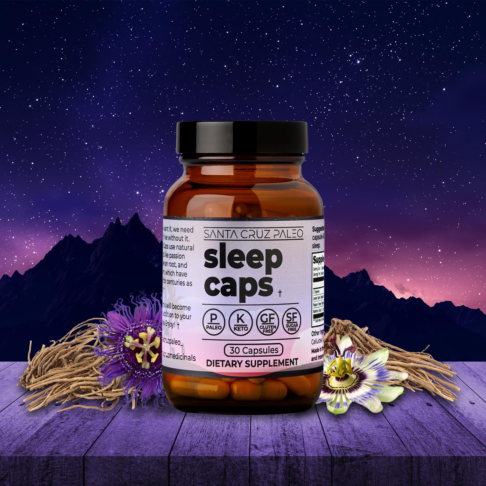 USA-made Sleep Caps with plant-based capsule and clean ingredients