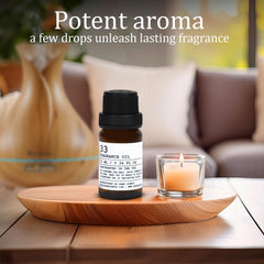 Close-up of 10ml glass bottle with diffuser oil