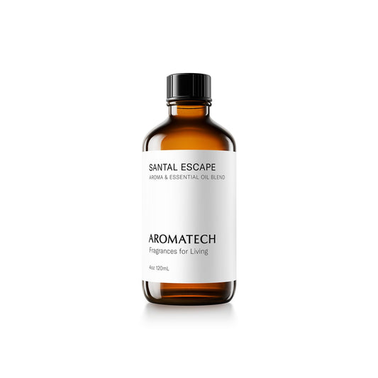 AromaTech Santal Escape essential oil blend bottle label