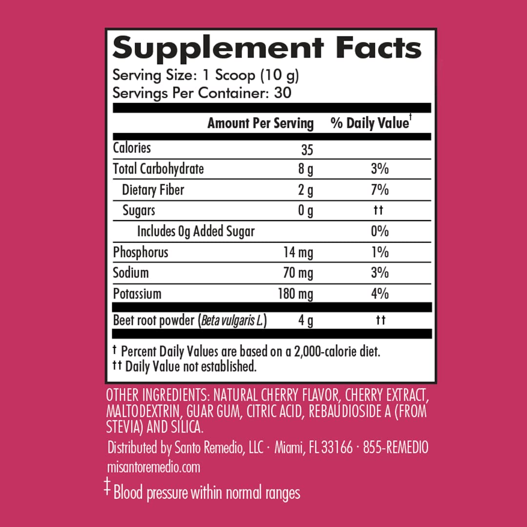 Beetroot extract ingredients used in Circulacion Plus