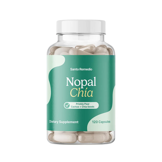 Santo Remedio Nopal Chia bottle label