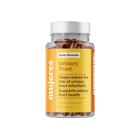 Bottle of Santo Remedio Urinary Tract with label visible