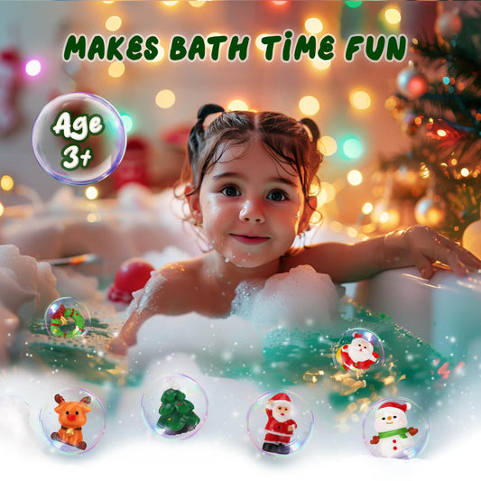 Sanyi kid-friendly bath bombs scented with lemon offer colorful fizz.