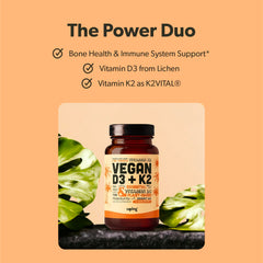 Close-up of D3 4000 IU and K2 100 mcg Mk7 on label