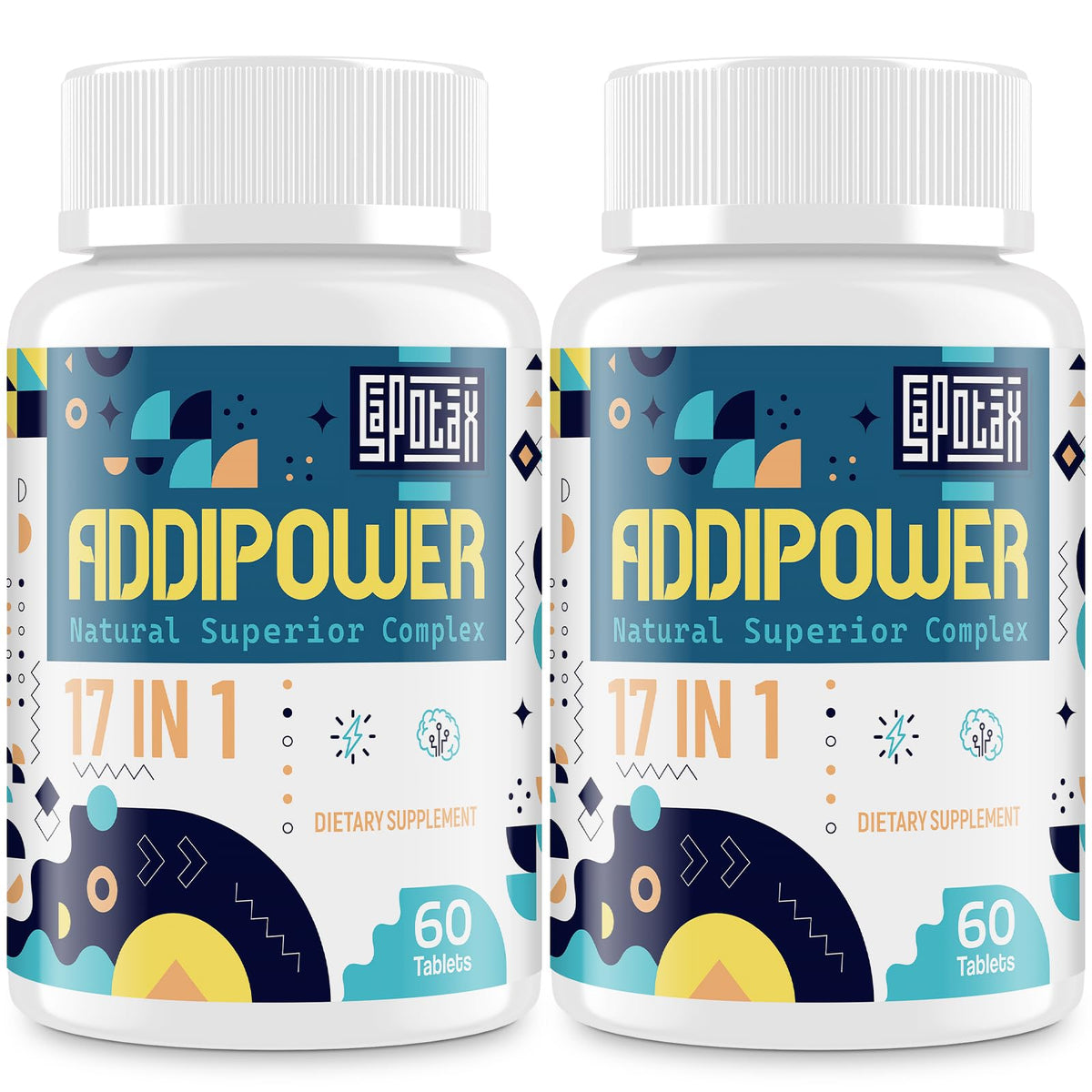 Sapotax 17-in-1 brain supplement bottle with tablets