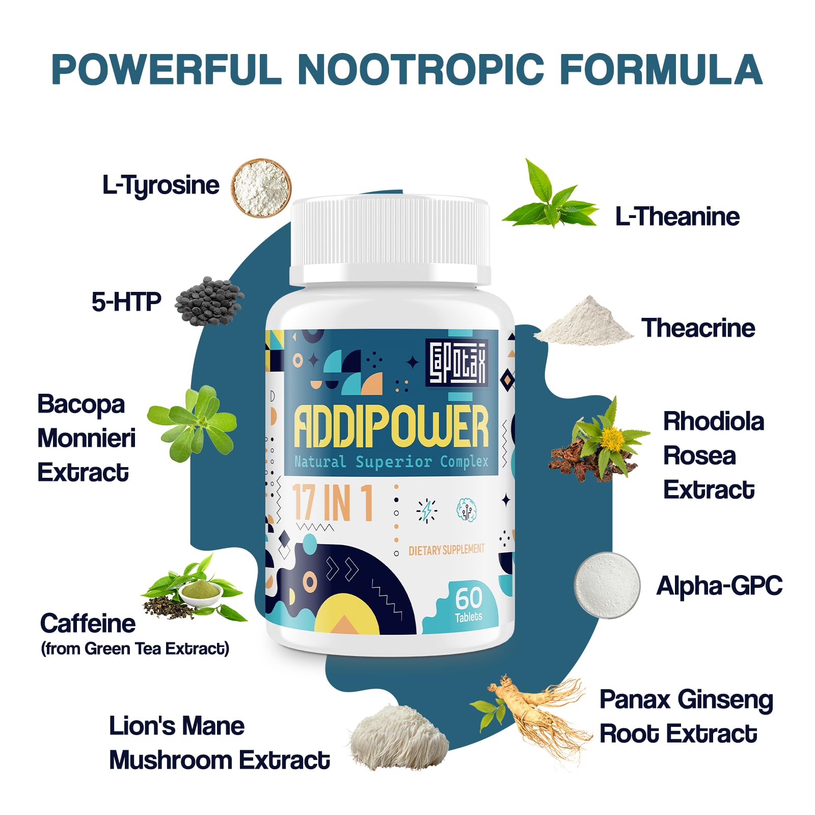 Herbal extracts and vitamins in Sapotax formula