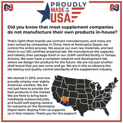 Back view of Sarcosine 500mg chewable jar showing supplement facts