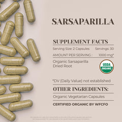 Sarsaparilla vegetarian capsules packaging