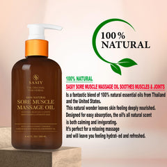 Non-greasy, fast-absorbing massage oil ideal for relaxing massages