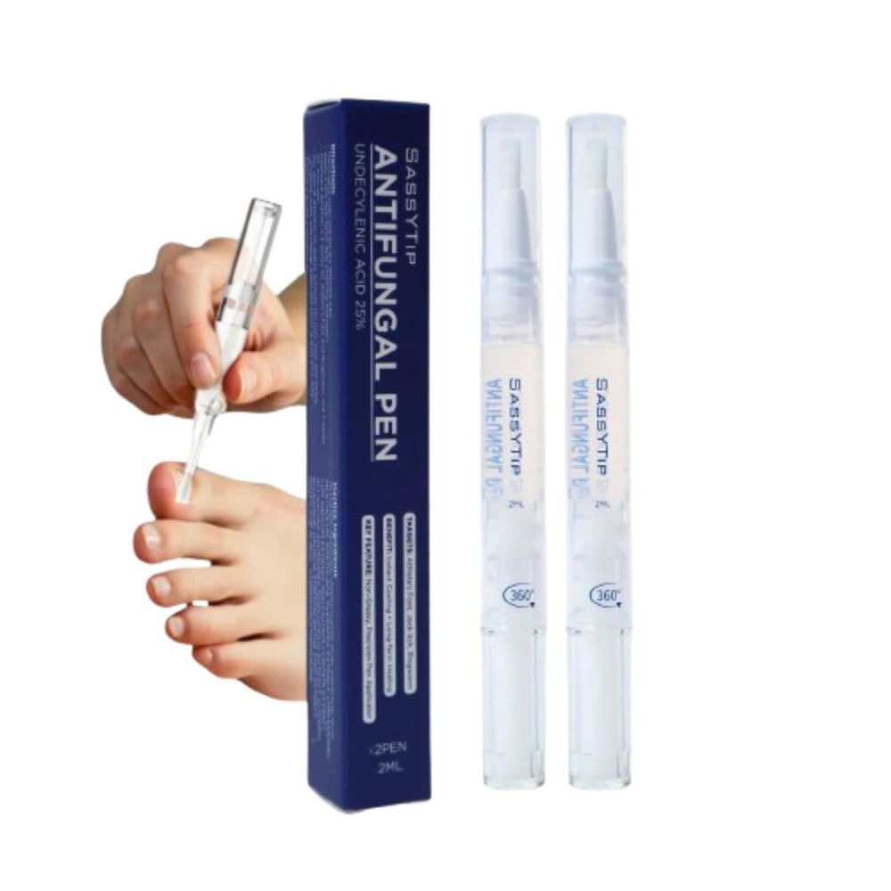 SASSYTIP Fungal Nail Pen bottle shows easy, mess-free topical care for nails.