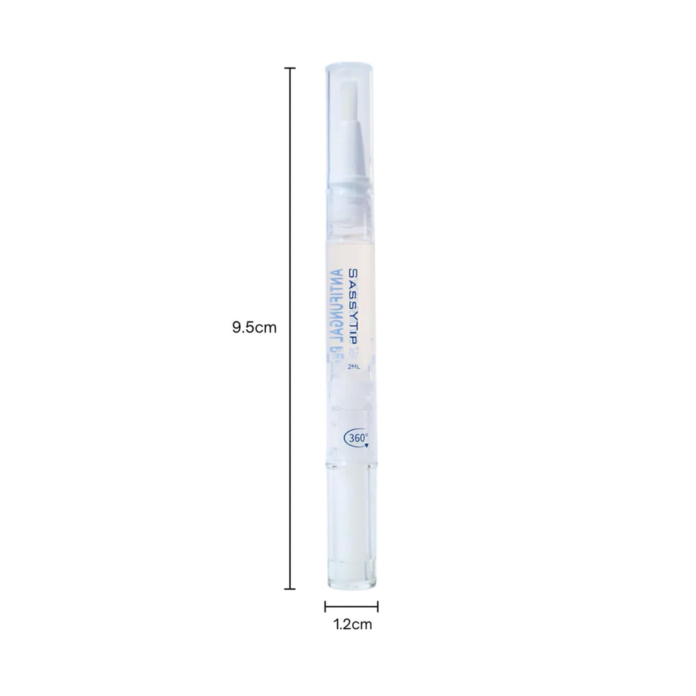 SASSYTIP Nail Pen packaging highlights simple, on-the-go application.