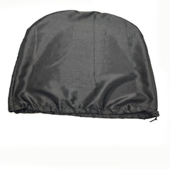 Satin car headrest cover with adjustable strap for easy installation