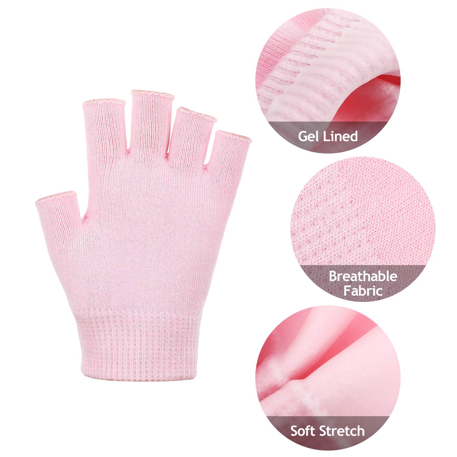 SATINIOR fingerless glove set ideal for typing and screen use