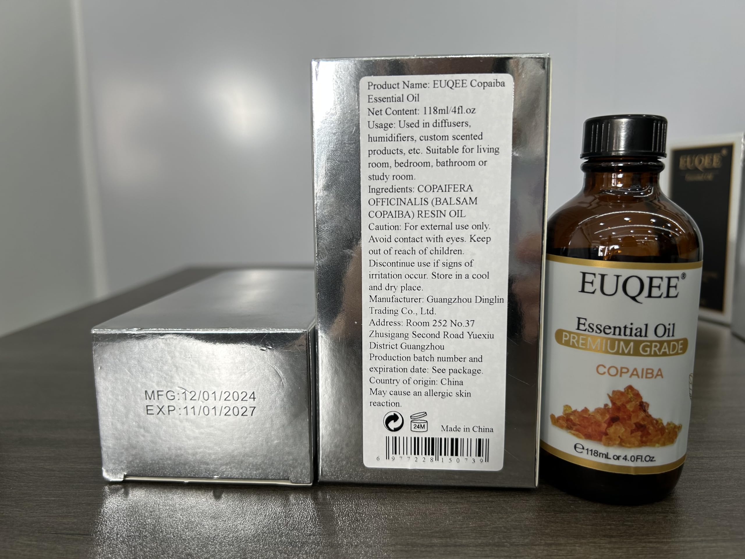 Satisfaction guaranteed seal for EUQEE Copaiba oil