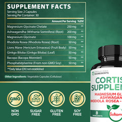 Satoomi 8in1 Cortisol Manager bottle close-up - image 2