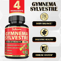 Packaging for Satoomi Gymnema Sylvestre capsules (90-count)