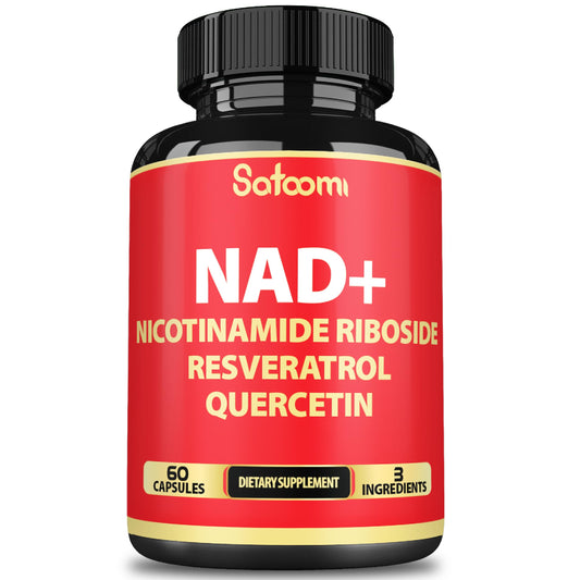 Front view of Satoomi NAD Supplement bottle