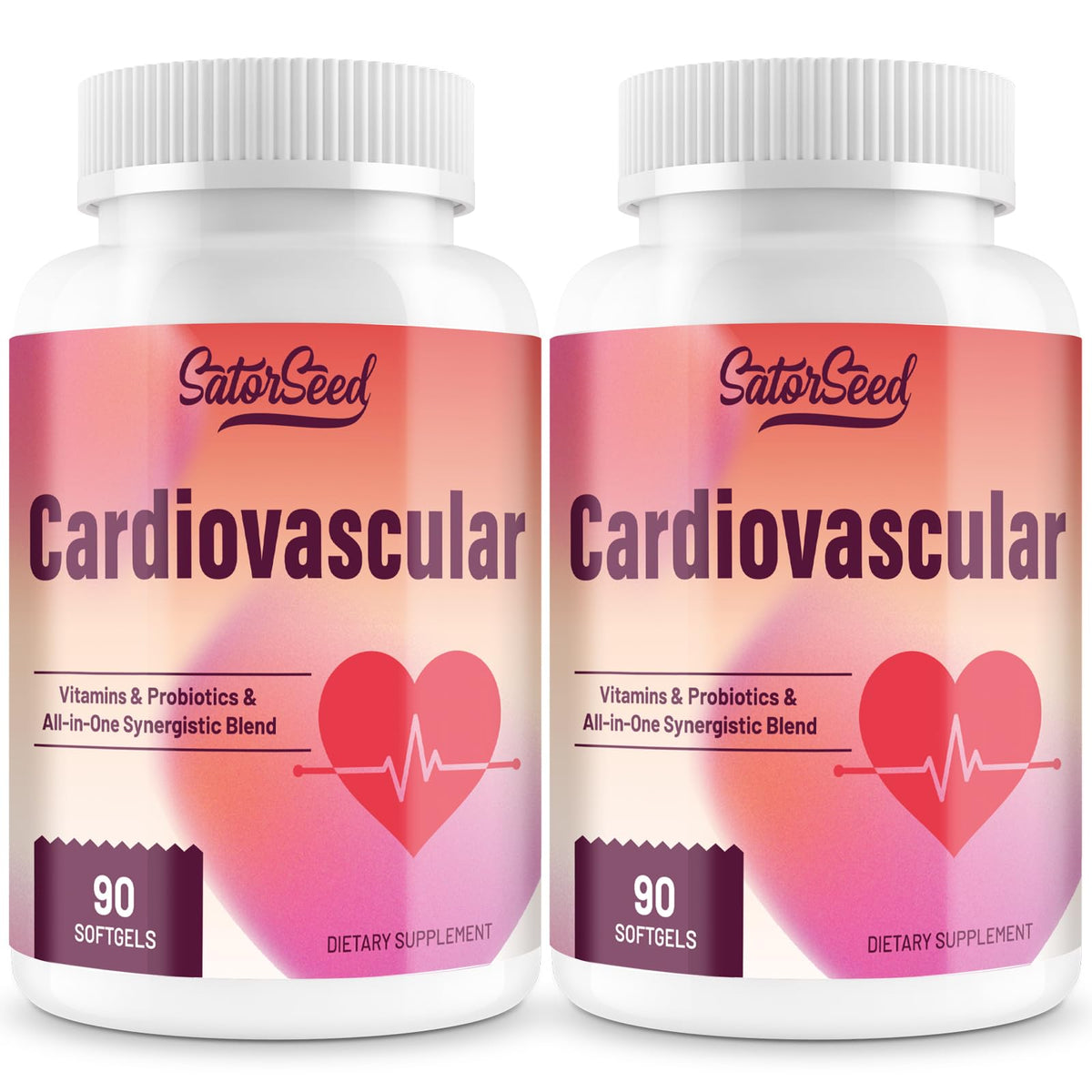 SatorSeed Cardiovascular Supplement bottle and capsules