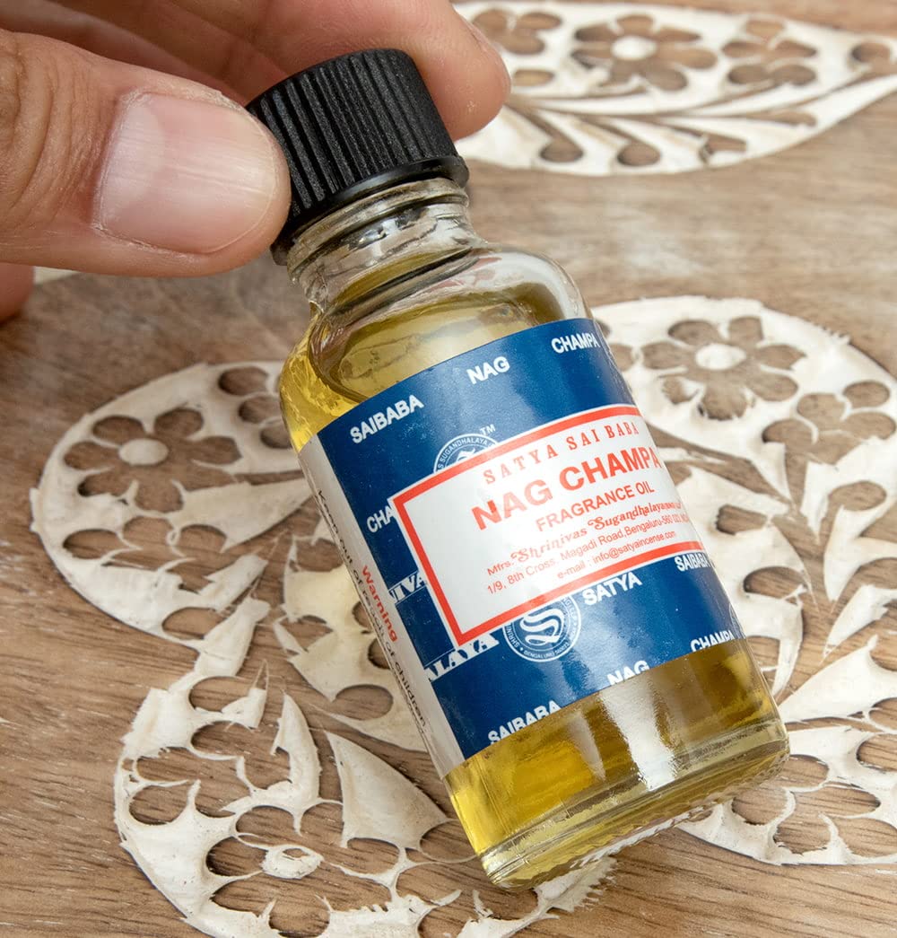 30 ml Satya Sai Baby Nag Essential Oil displayed with packaging