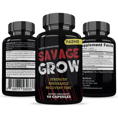Savage Grow 742MG bottle with packaging