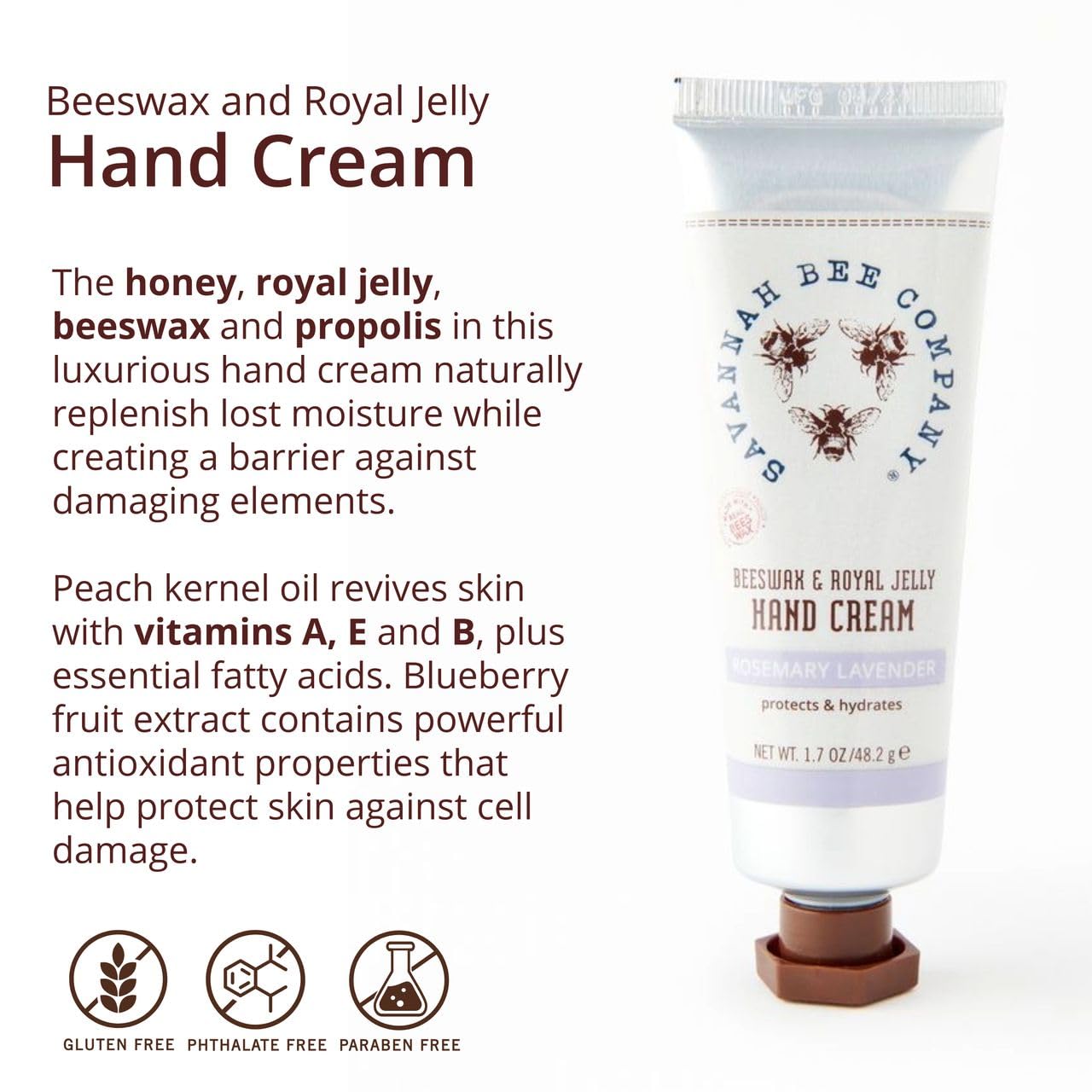 Travel-size cream fits purse for on-the-go hydration.