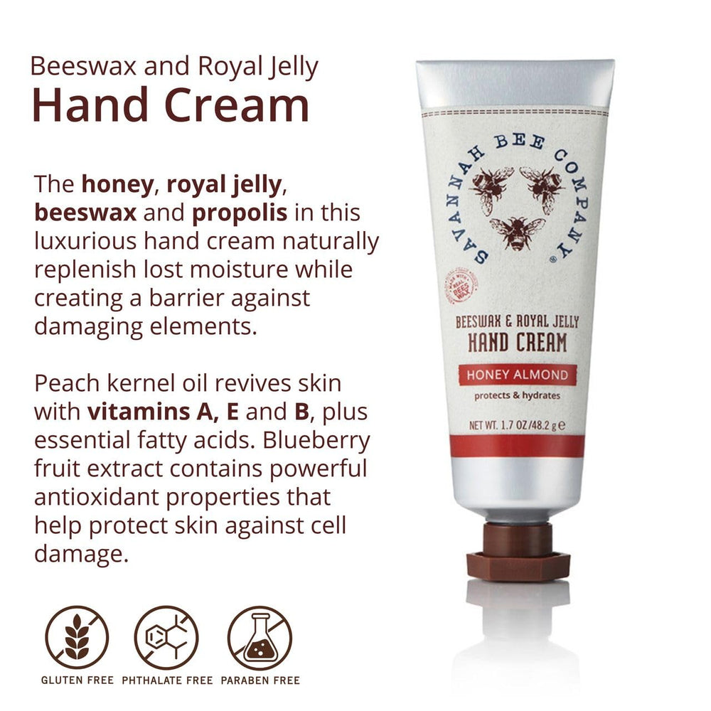 Savannah Bee Company hand cream creamy texture on dry hands