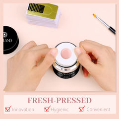 Saviland nude pink builder gel 30ml bottle for long-lasting nails.