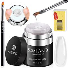 SAVILAND Builder Gel clear bottle front, easy access for precise application.