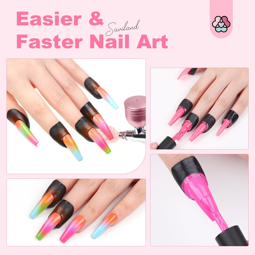 SAVILAND tweezers included for precise placement of nail guards