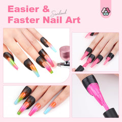 SAVILAND tweezers included for precise placement of nail guards