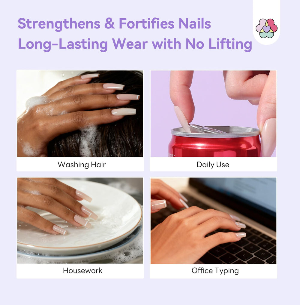 Nails cured under UV/LED with Saviland gel for long-lasting wear.