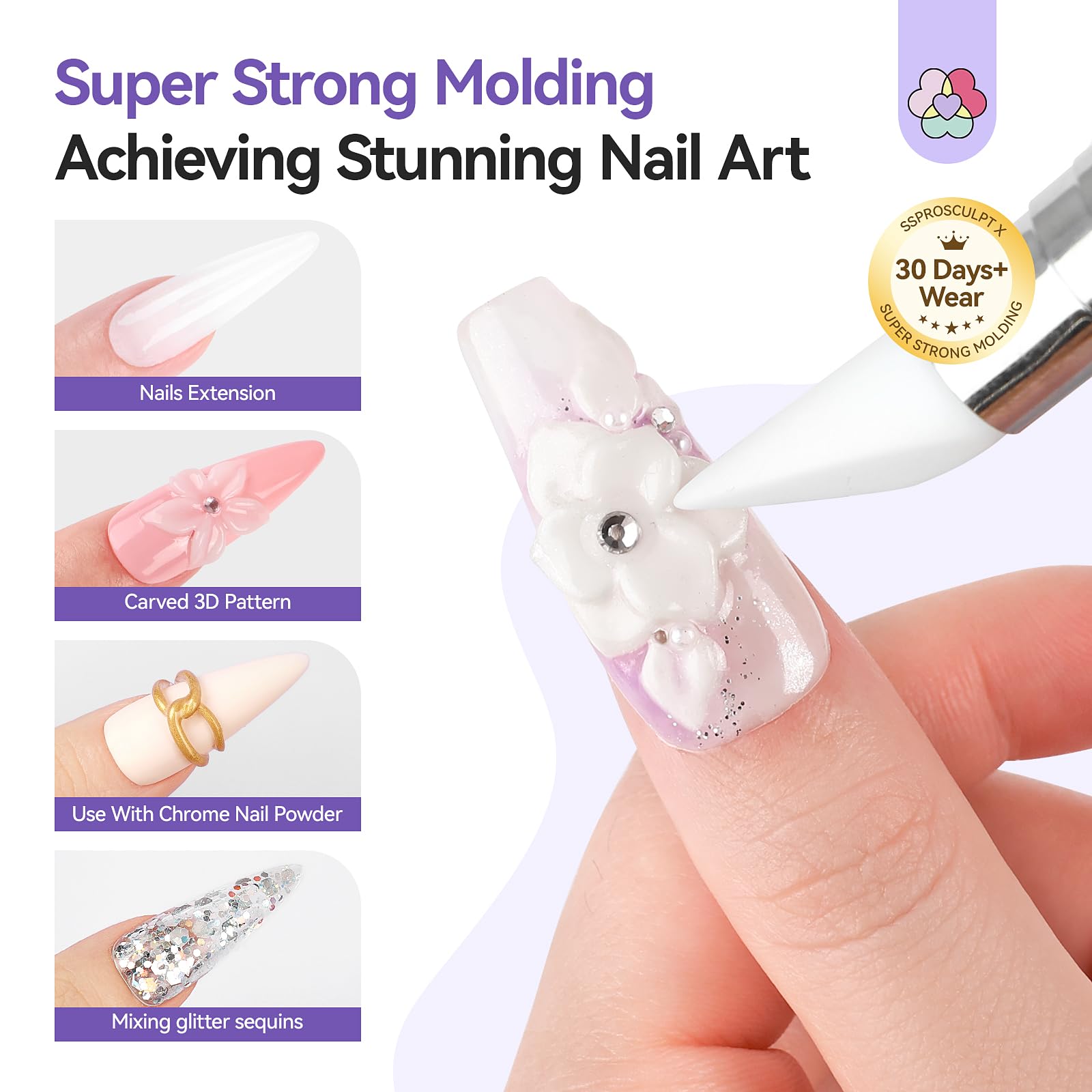 SAVILAND multi-use 3D gel for carving patterns and glitter mixes