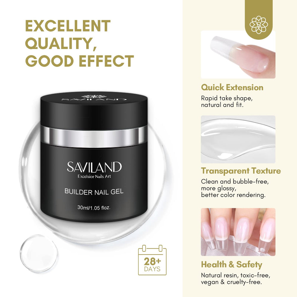 SAVILAND nail brush enabling smooth gel application.