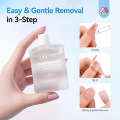 Nails look glossy and refreshed after removal with SAVILAND.