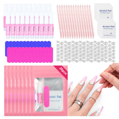SAVILAND packaging for the press-on nail tool kit shows a portable setup for on-the-go manicures.