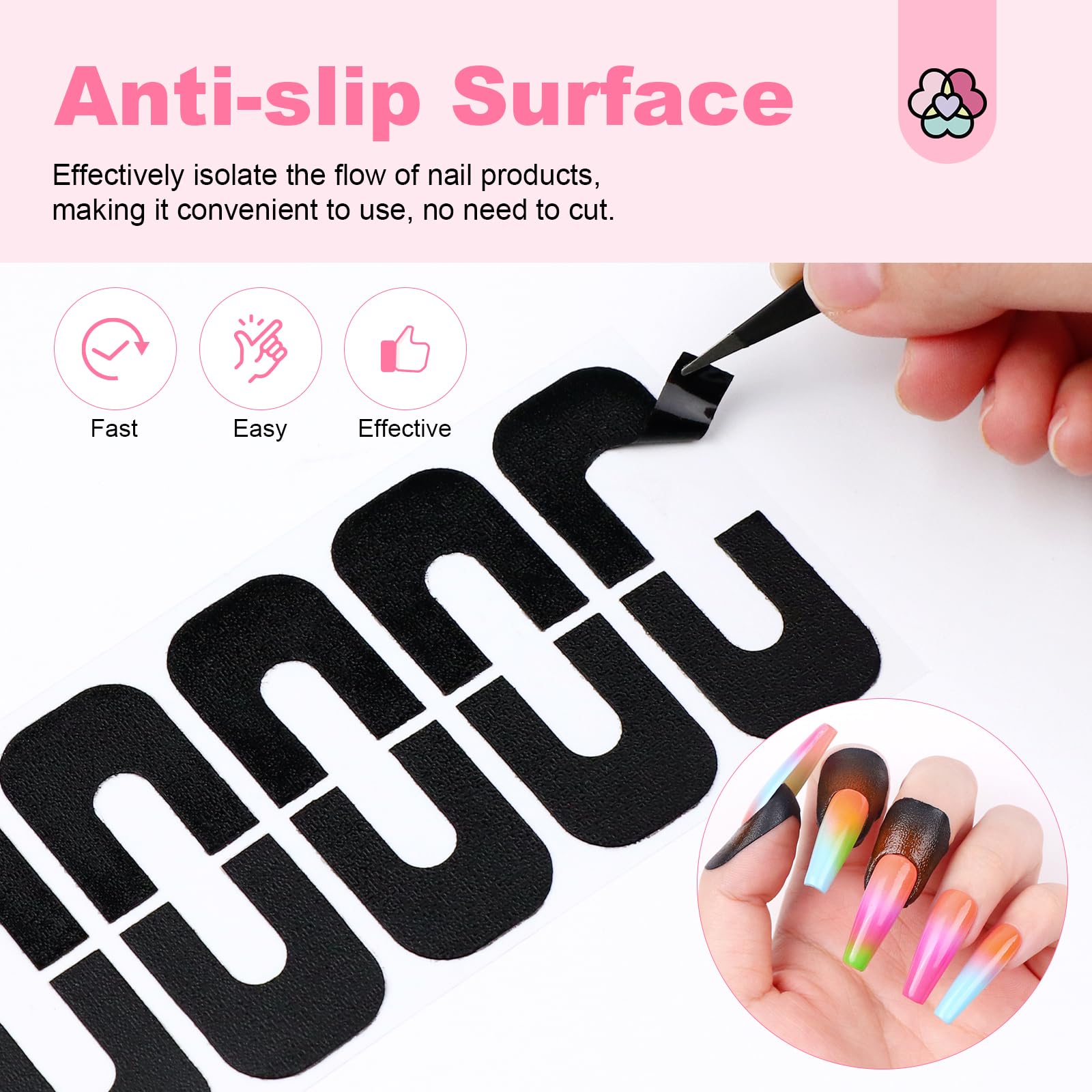 SAVILAND peel-off design removes easily after polish dries for quick reuse
