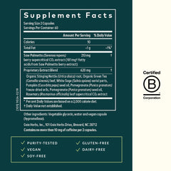 Saw palmetto berries used in Gaia Herbs Prostate Health