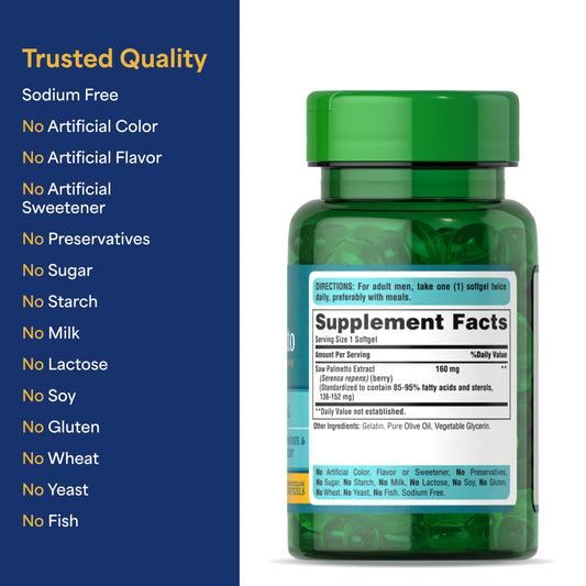 Saw Palmetto extract softgel close-up