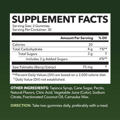 Bottle of Saw Palmetto Gummies for Men