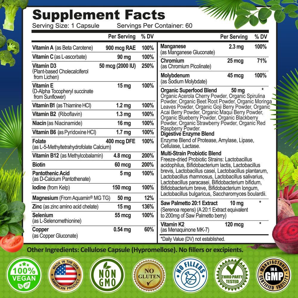 Saw palmetto supplement for prostate health