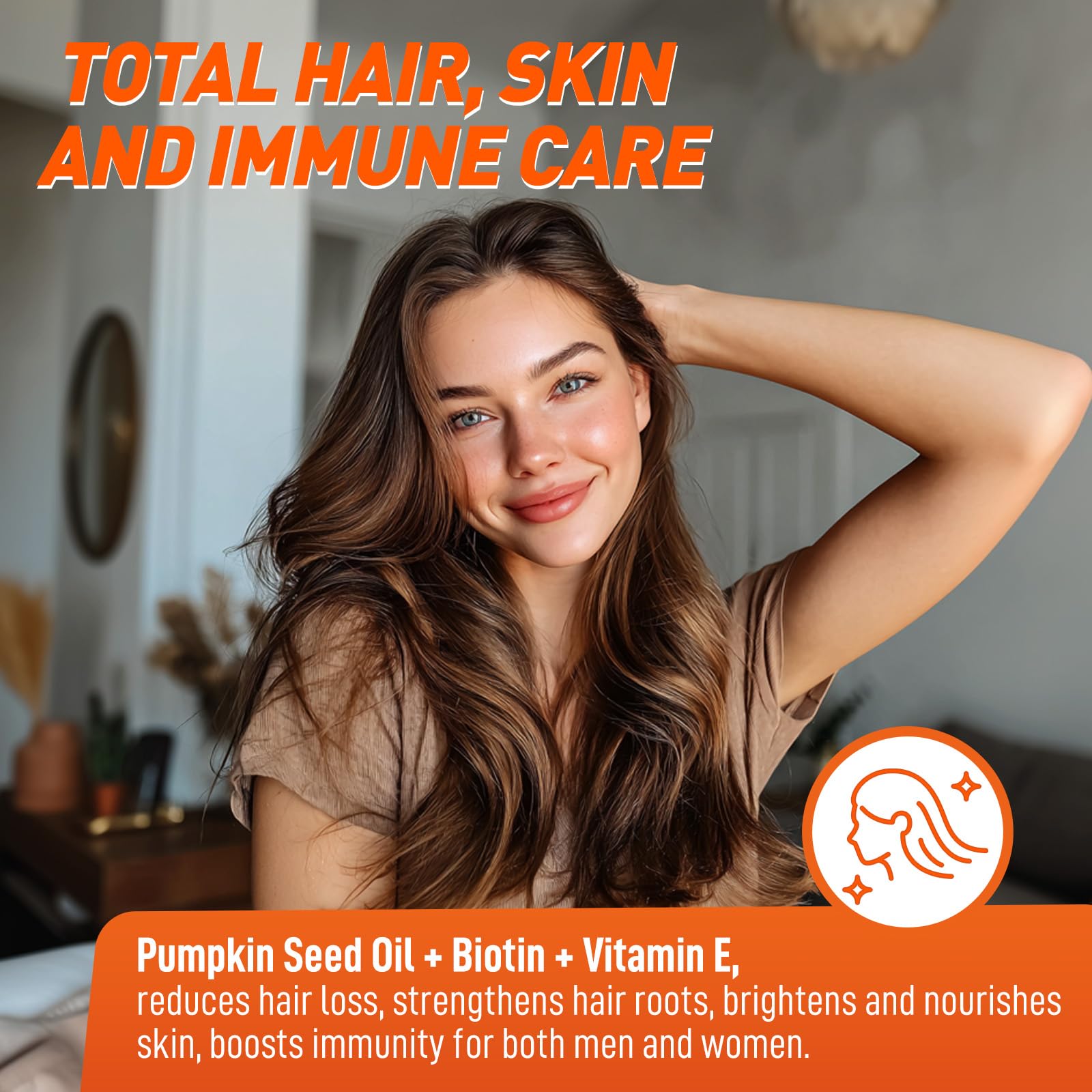 Illustration of saw palmetto, pumpkin seed oil and other ingredients