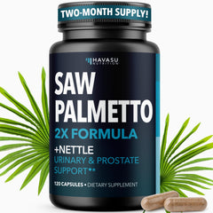 Saw Palmetto with Stinging Nettle capsules bottle - 120 count